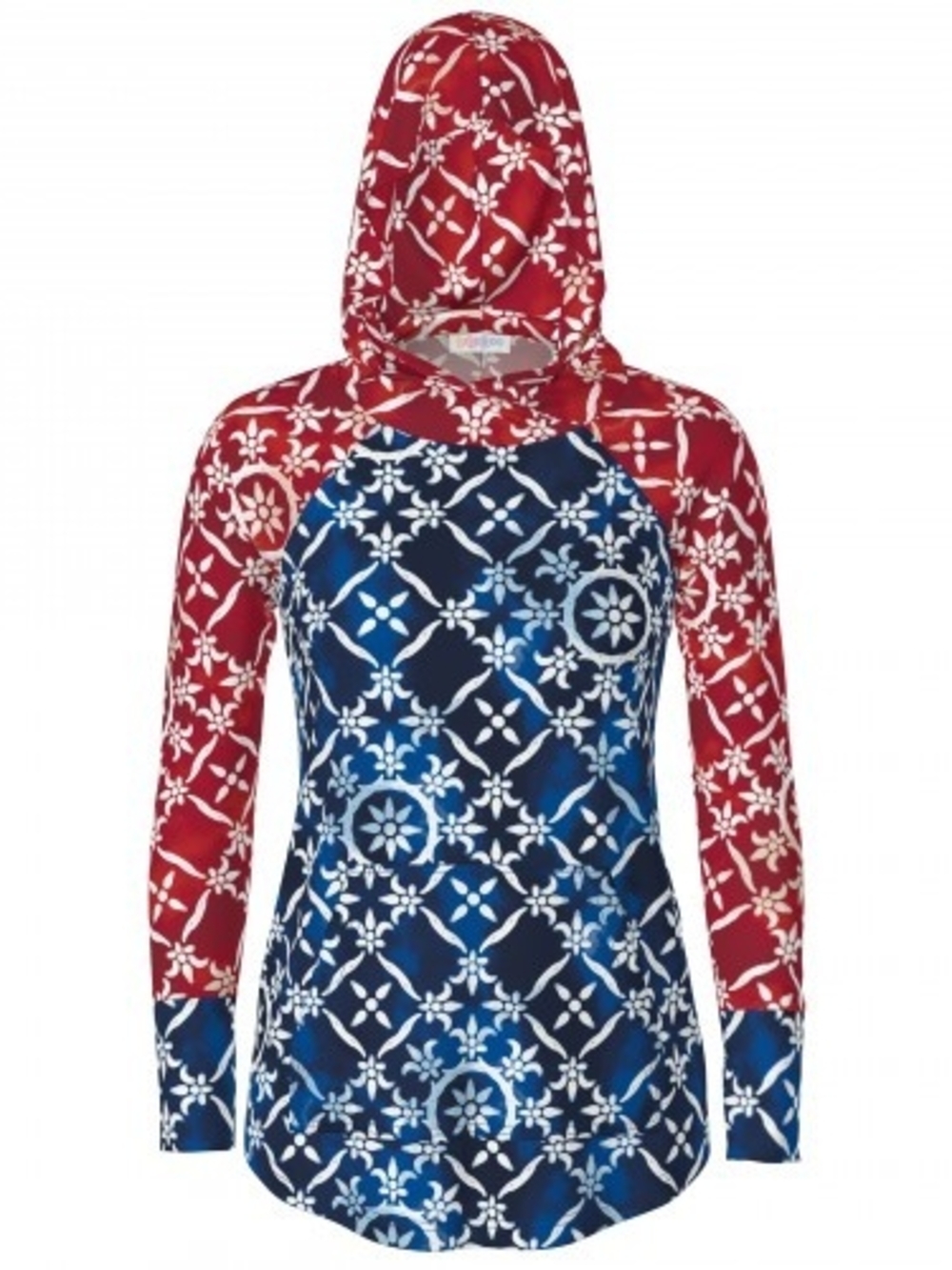 LuLaRoe Amber Hoodie in Red, White & Blue